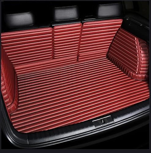 kofferraummatten Streifen 5D Vollständige Abdeckung Kofferraummatte für Dodge für Caliber 2008 2009 2010 2011 Autozubehör Teppich Schutzmatte(Red Wine) von DFJOSF