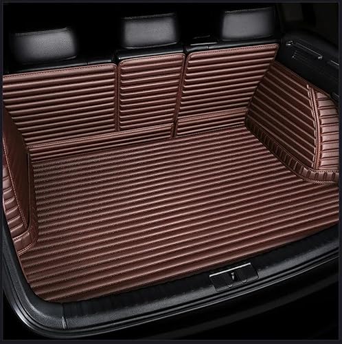 kofferraummatten Streifen 5D Vollständige Abdeckung Kofferraummatte für Lincoln für Aviator 2020 2021 2022 Autozubehör Teppich Schutzmatte(Kaffee) von DFJOSF