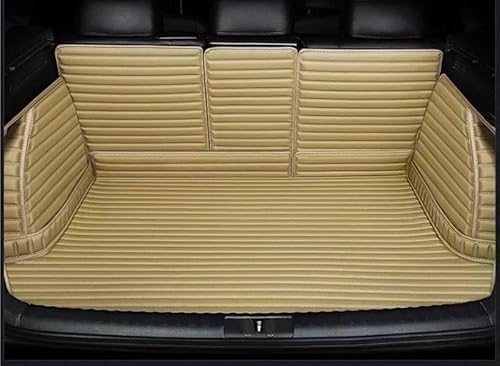 kofferraummatten Streifen 5D Vollständige Abdeckung Kofferraummatte für X1 E84 2012 2013 2014 F48 2015-2022 Autoteppich Schutzmatte(Beige,F48) von DFJOSF