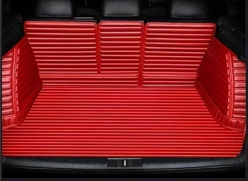 kofferraummatten Streifen 5D Vollständige Abdeckung Kofferraummatte für X1 E84 2012 2013 2014 F48 2015-2022 Autoteppich Schutzmatte(Rot,E84) von DFJOSF