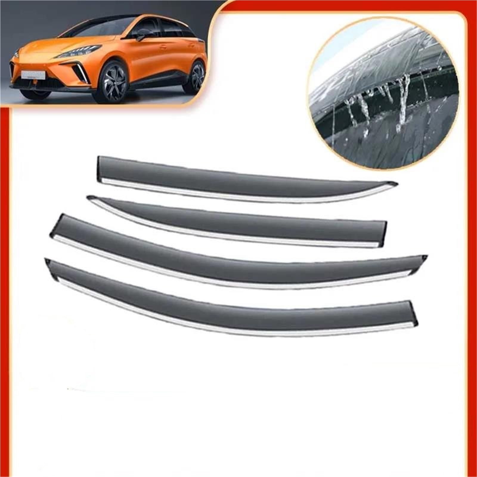4X Windschutzscheiben Für MG4 EV EH32 2022-2024 Auto Awing Trim Auto Seitenfenster Visiere Regen Augenbrauenschutz Seitenfensterabweiser 4X Windschutzscheiben Für MG4 EV EH32 2022-2024 Auto Awing Trim Auto Seitenfenster Visiere Regen Augenbrauenschutz Seitenfensterabweiser von DFOF G