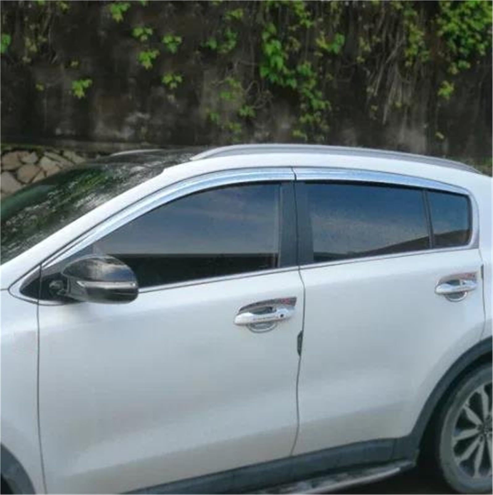 ABS Chrom Für Kia Für Sportage 2016-2020 Auto Vent Sonne Deflektoren Schutz Rauch Fenster Regen Visier 4 Stücke Seitenfensterabweiser von DFOF G