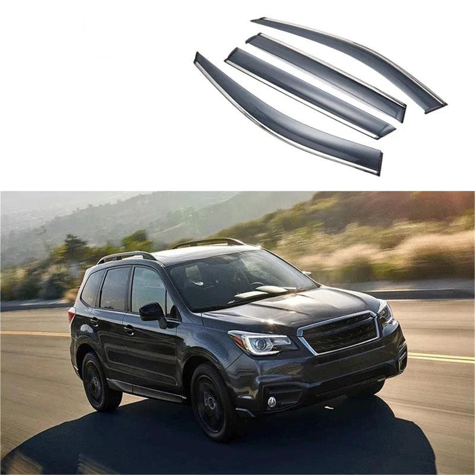 Auto Fenster Regen Schild Visier Guards Schutz Sonne Wind Schatten Abdeckung Für Subaru Für Forester 2013-2018 Seitenfensterabweiser von DFOF G