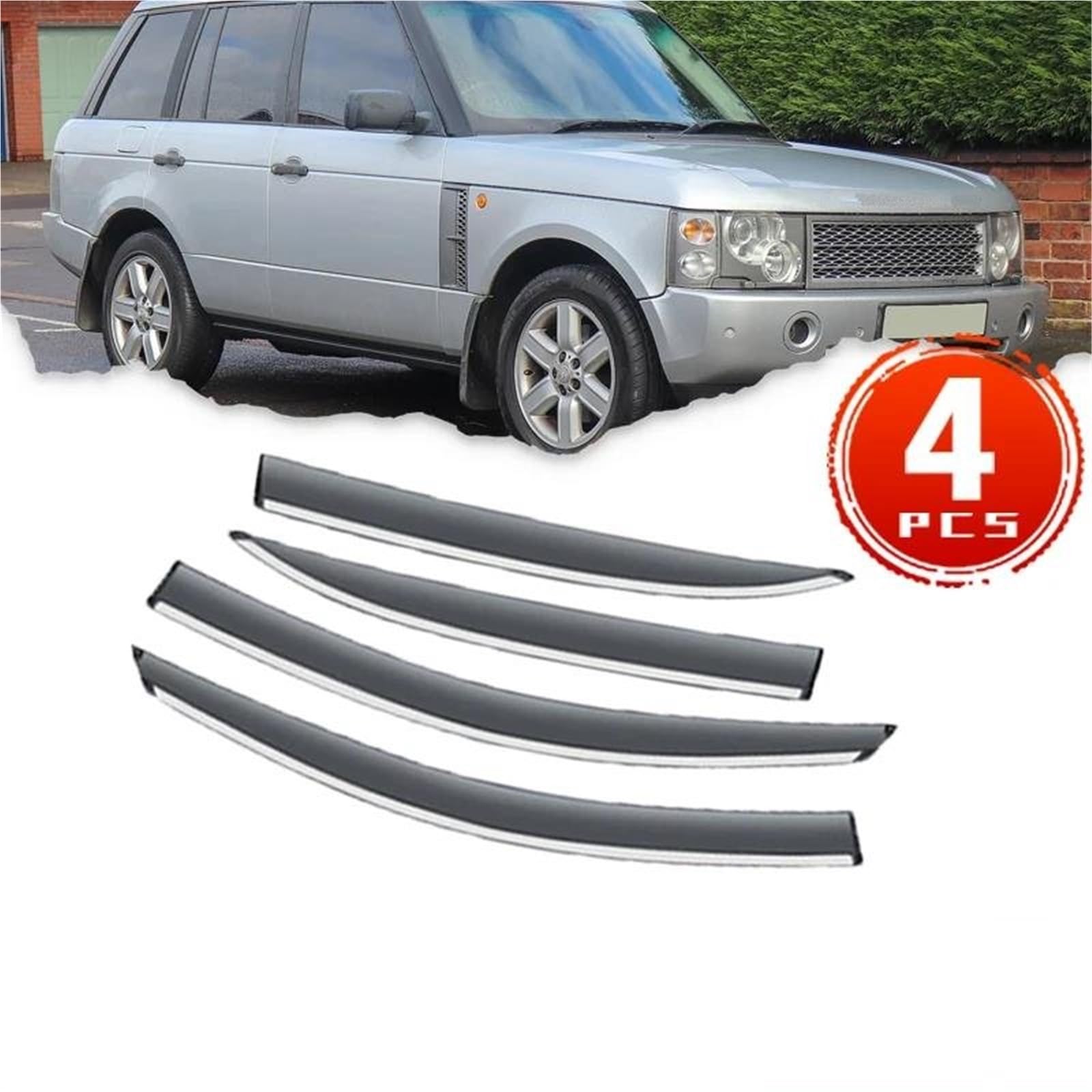 Auto Fenster Visiere Für Range Für Rover Für L322 2002~2012 Deflektoren Regen Augenbraue Wachen Visiere Schutz Seitenfensterabweiser von DFOF G