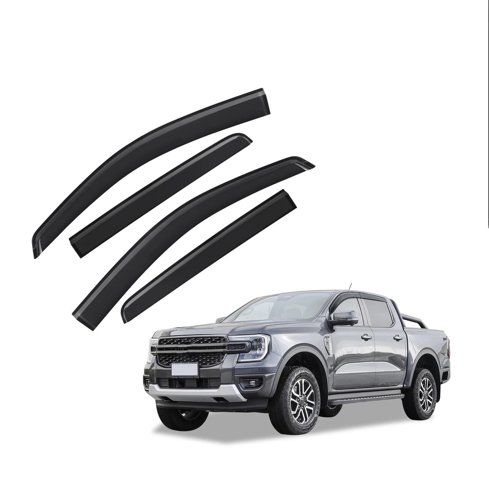 Auto Wetter Schild Fenster Visier Regen Cuard Für Ford Für Ranger Für Sport XLT XLS XL 2023 2024 Sonne Regen Schutz Seitenfensterabweiser Auto Wetter Schild Fenster Visier Regen Cuard Für Ford Für Ranger Für Sport XLT XLS XL 2023 2024 Sonne Regen Schutz Seitenfensterabweiser von DFOF G