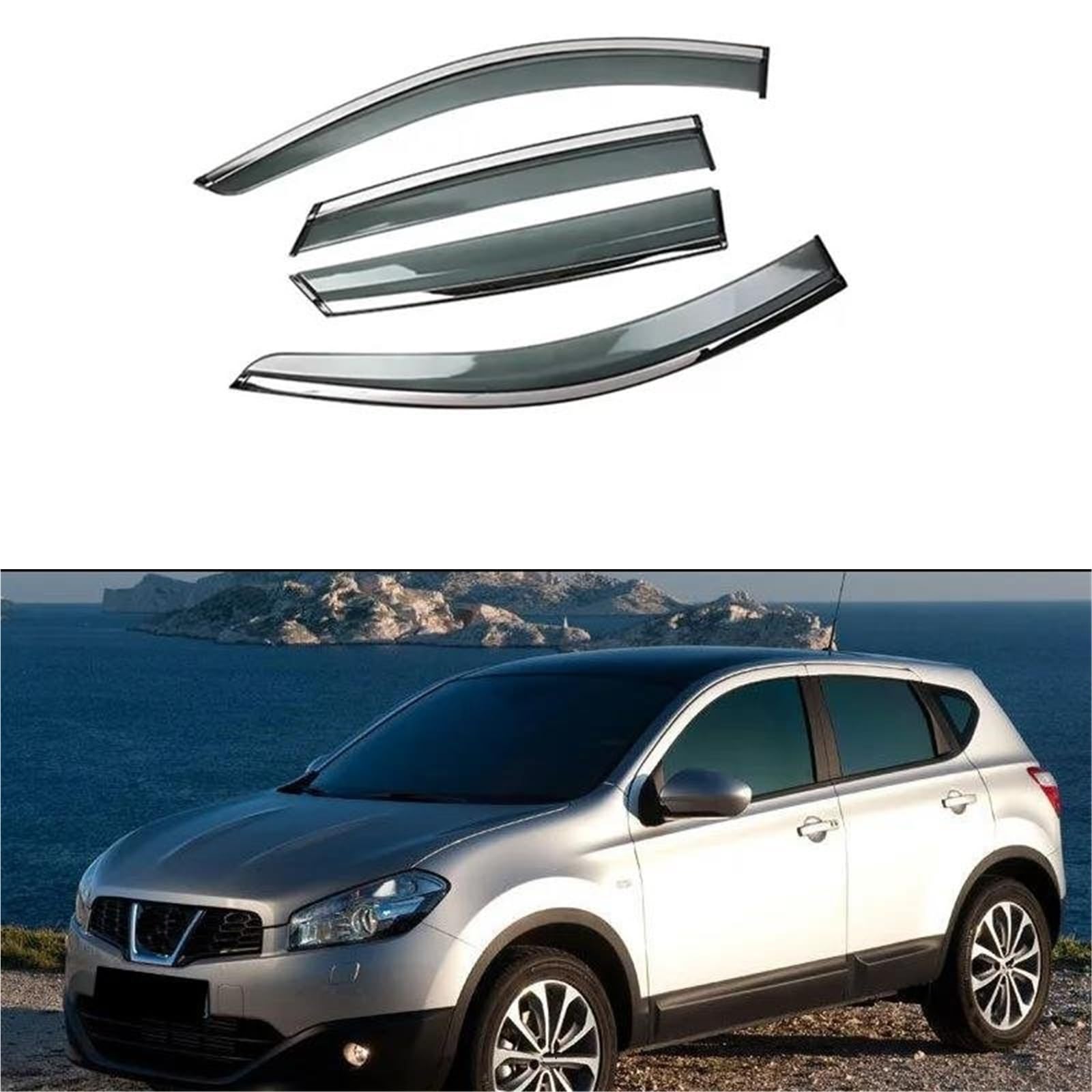 Autofenster Visier Für Nissan Für Qashqai Für J10 2008–2015 Deflektoren Fenster Regenschutz Sonne Regenschutz Seitenfensterabweiser Autofenster Visier Für Nissan Für Qashqai Für J10 2008–2015 Deflektoren Fenster Regenschutz Sonne Regenschutz Seitenfensterabweiser von DFOF G