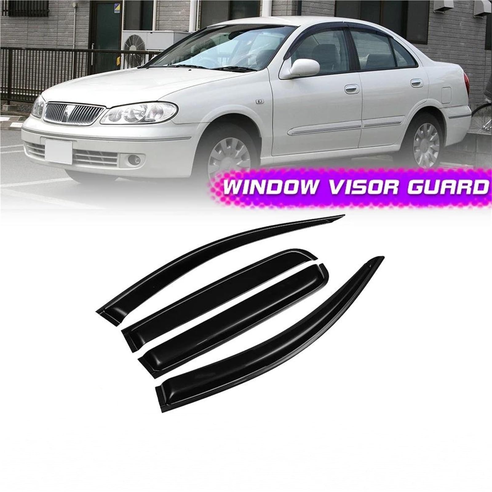 Fenster Visier Für Nissan Für Sunny Für Bluebird Für Sylphy SG Für Almera 2000~2005 Markisen Regen Augenbraue Seitenfensterabweiser Fenster Visier Für Nissan Für Sunny Für Bluebird Für Sylphy SG Für Almera 2000~2005 Markisen Regen Augenbraue Seitenfensterabweiser von DFOF G