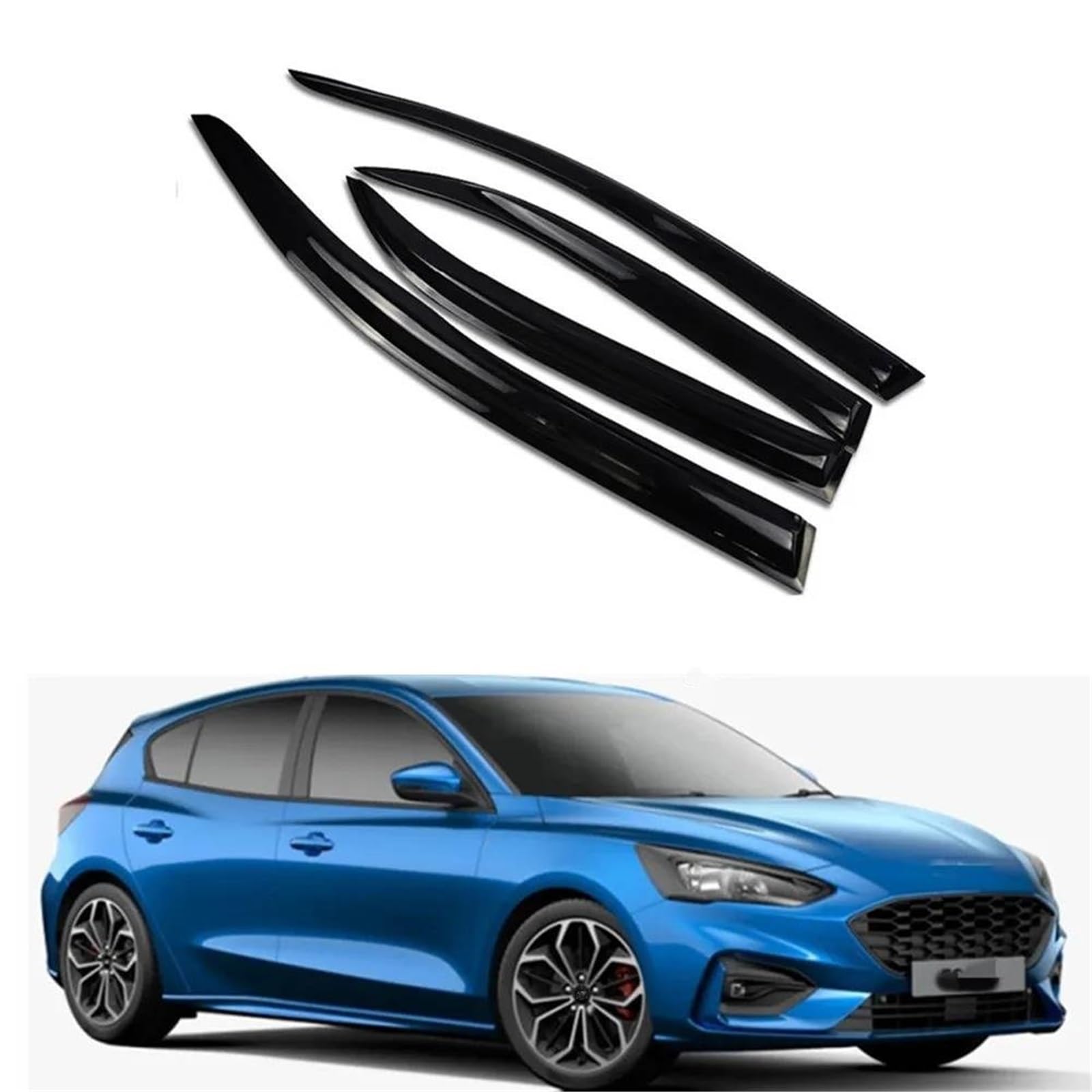 Fenster Visier Wind Regen Sonnenschutz Vent Shelter Regenmantel Abdeckung Für Ford Für Focus Für MK4 2019-2024 Seitenfensterabweiser Fenster Visier Wind Regen Sonnenschutz Vent Shelter Regenmantel Abdeckung Für Ford Für Focus Für MK4 2019-2024 Seitenfensterabweiser von DFOF G