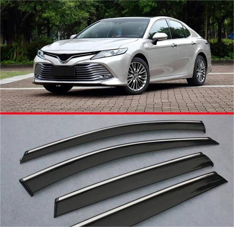 Fenster Windabweiser Visier Regen/Sonnenschutz Vent Für Toyota Für Camry MK8 2018 2019 Auto Zubehör Seitenfensterabweiser von DFOF G