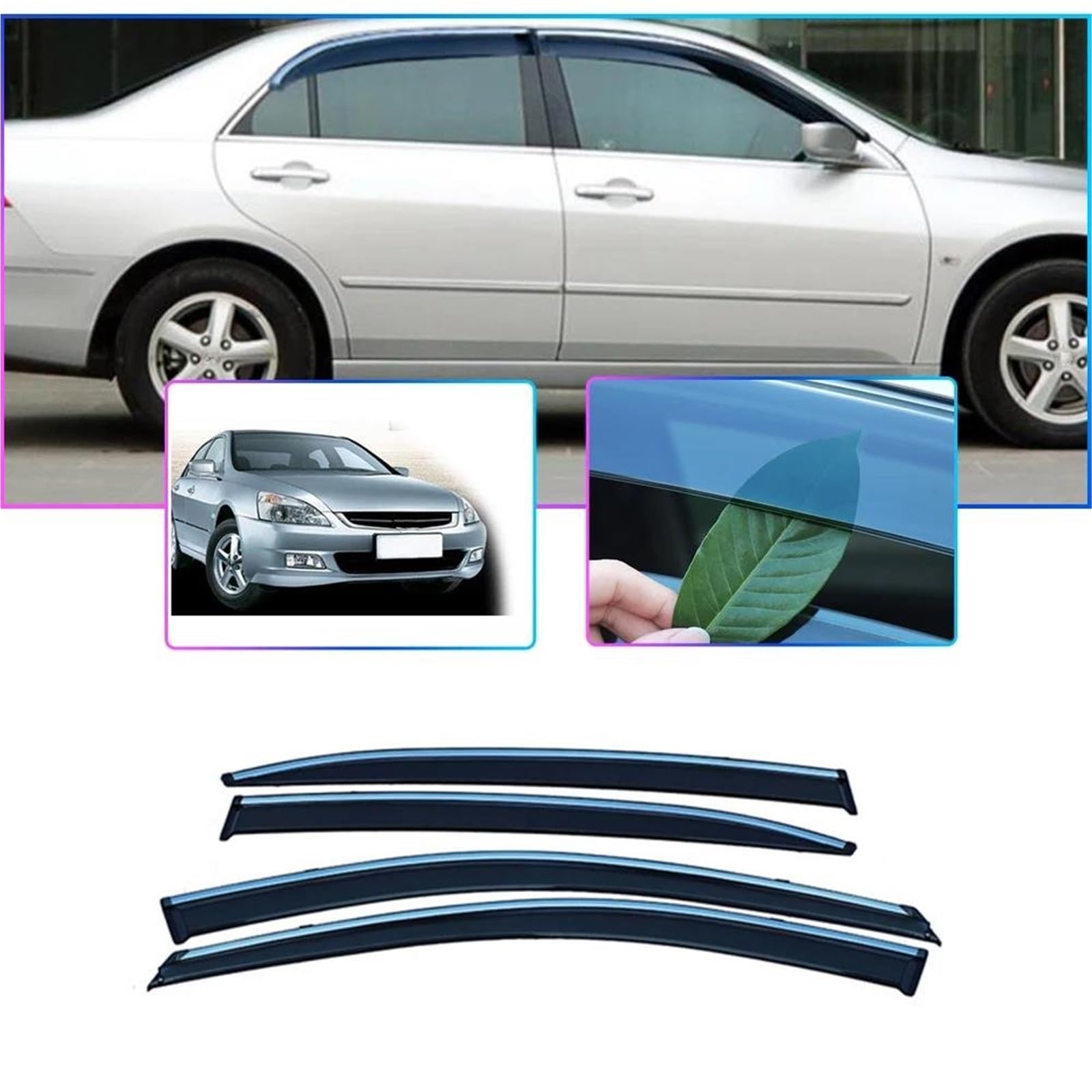 Für Accord 2.4 MK7 2004–2007 Kunststoff-Außenvisier Lüftungsschattierungen Fenster Sonne Regenschutz 4 Stück Seitenfensterabweiser Für Accord 2.4 MK7 2004–2007 Kunststoff-Außenvisier Lüftungsschattierungen Fenster Sonne Regenschutz 4 Stück Seitenfensterabweiser von DFOF G
