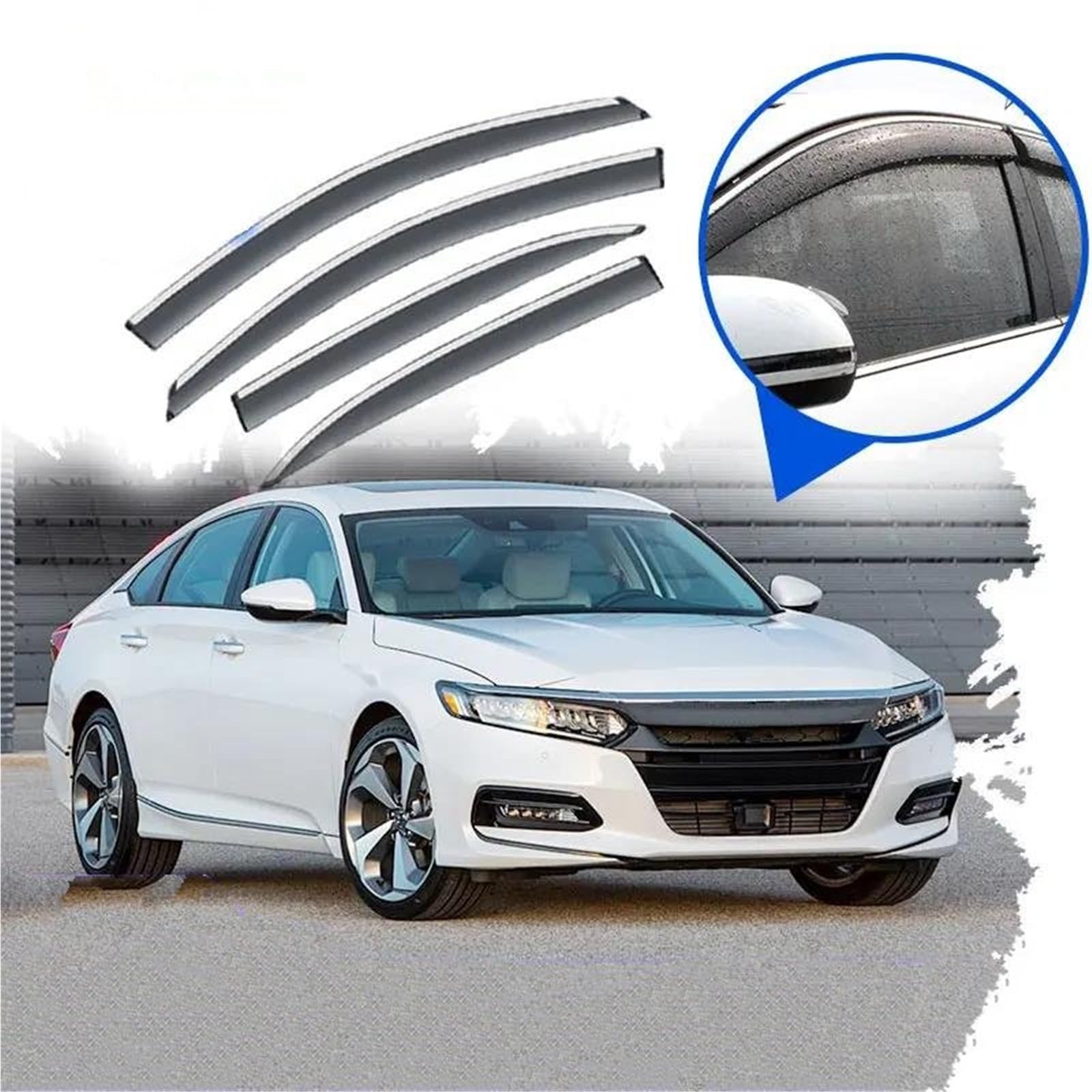 Für Accord LX Für Inspire 10th 2018-2022 Regen Fenster Visiere Deflektor Awing Schutz Trim Windschutzscheibe Seitenfensterabweiser Für Accord LX Für Inspire 10th 2018-2022 Regen Fenster Visiere Deflektor Awing Schutz Trim Windschutzscheibe Seitenfensterabweiser von DFOF G