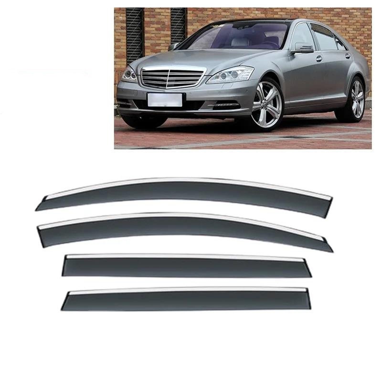 Für Benz Für S-Klasse Für W221 2006-2012 Fenster Visiere Regen Schutz Fenster Regen Abdeckung Markise Schild Vent Seitenfensterabweiser von DFOF G