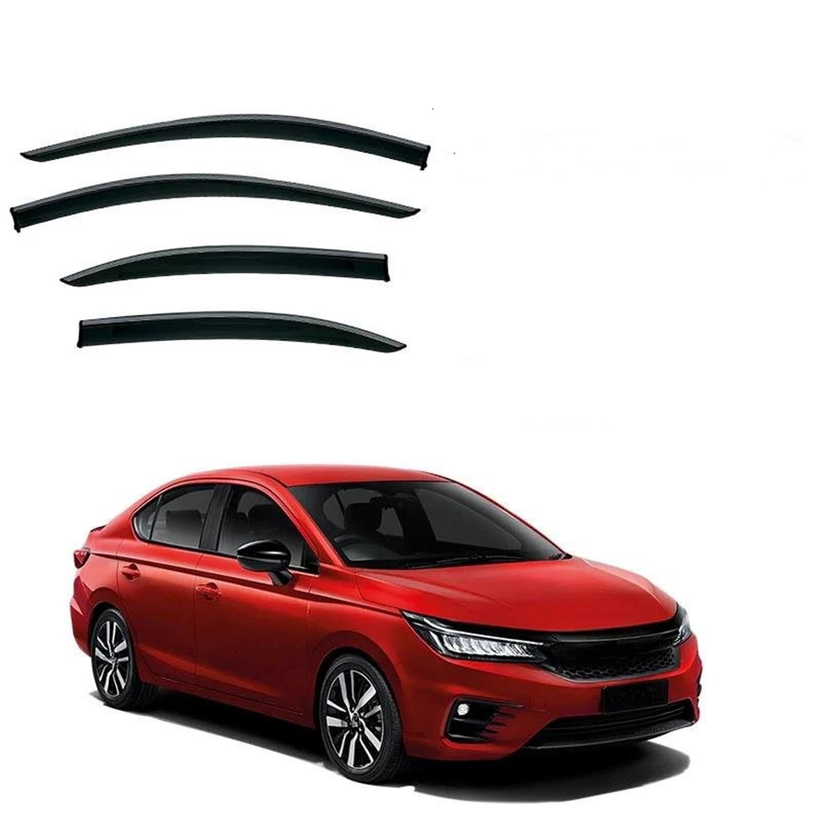 Für City Sedan Für MK7 2020 Fenster Visier Regen ODER Sonnenschein Seitenfenster Deflektor Visier Shades Ventvisor Seitenfensterabweiser von DFOF G