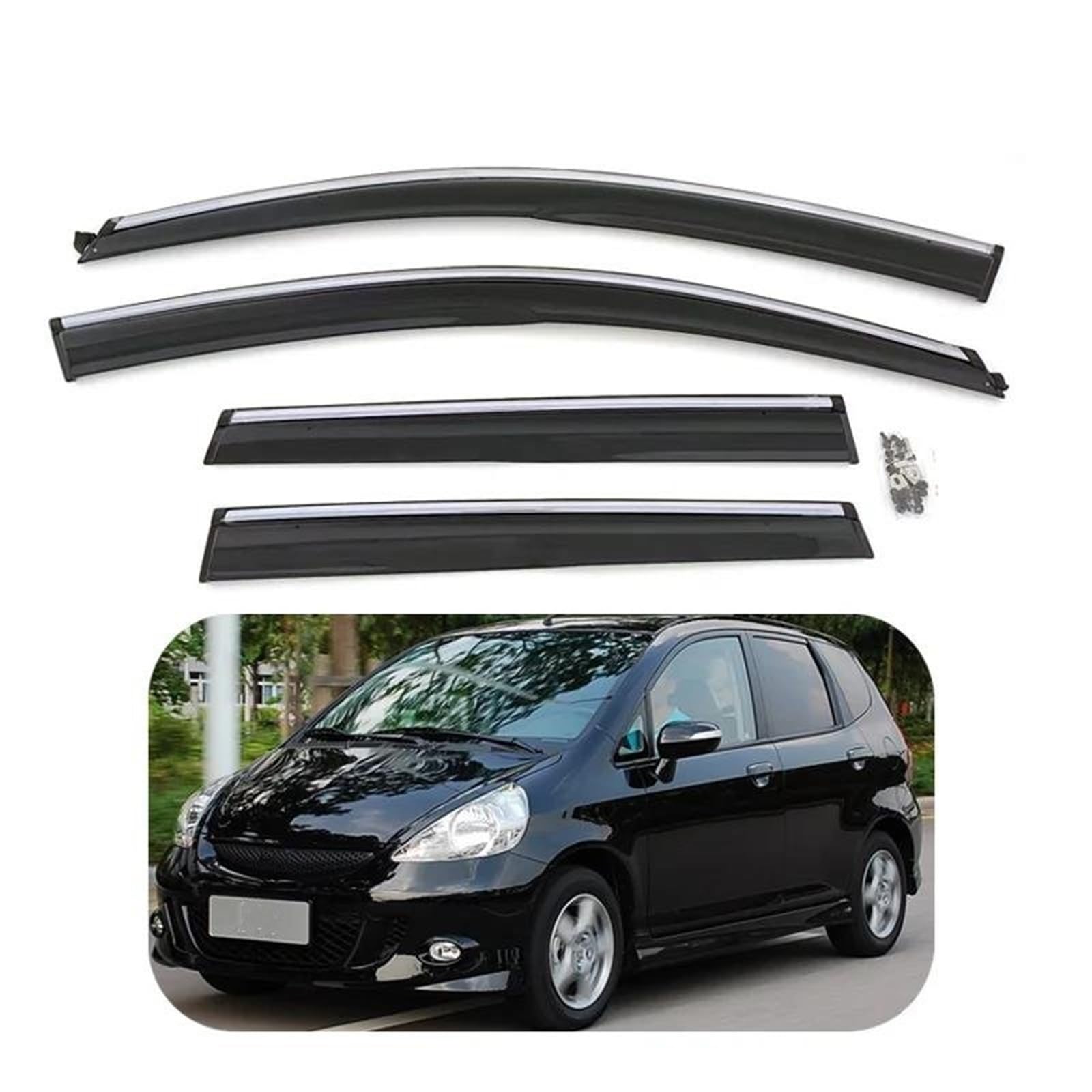 Für Fit Für Jazz Fließheck 2004-2007 Tür Fenster Vent Deflektoren Regen Schild Sonnenschutz Schutz Seitenfensterabweiser Für Fit Für Jazz Fließheck 2004-2007 Tür Fenster Vent Deflektoren Regen Schild Sonnenschutz Schutz Seitenfensterabweiser von DFOF G