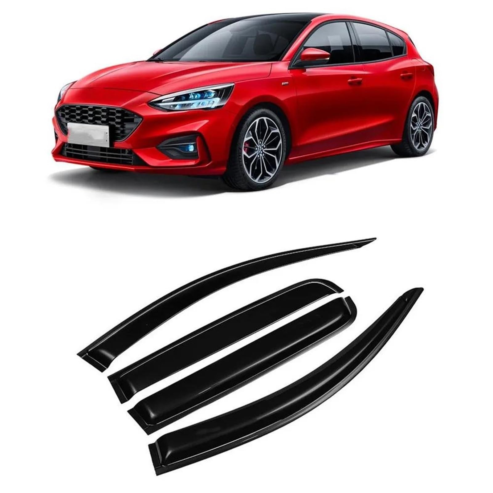 Für Ford Für Focus Für MK4 2019-2024 Autos Fenster Visiere Regen Sonnenschutz Vent Windabweiser Schlanke Form Seitenfensterabweiser Für Ford Für Focus Für MK4 2019-2024 Autos Fenster Visiere Regen Sonnenschutz Vent Windabweiser Schlanke Form Seitenfensterabweiser von DFOF G