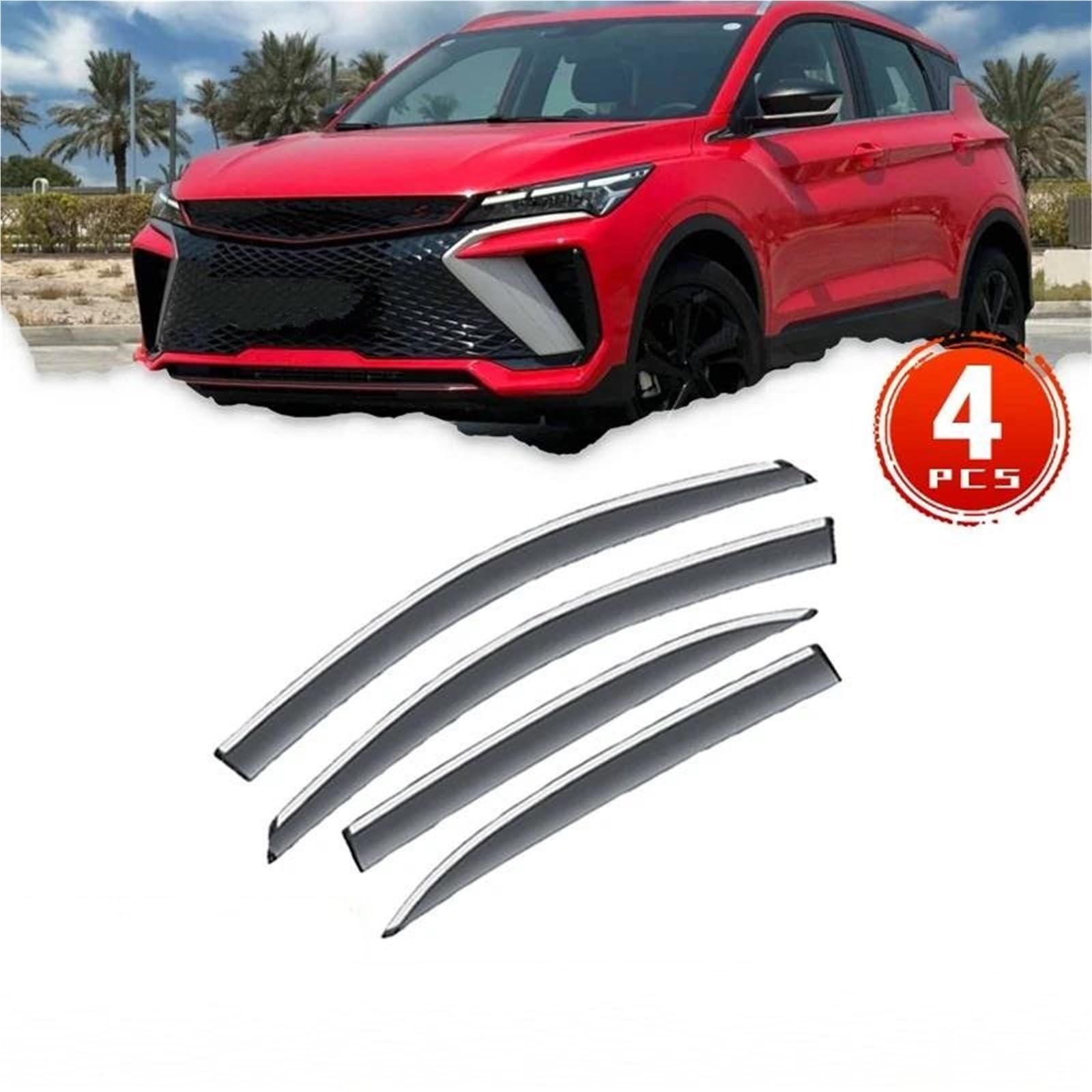 Für Geely Für Coolray 2018~2024 Für SX11 Für Binyue Auto Windowa Visiere Wind Schild Regen Wachen Sonnenblende Seitenfensterabweiser von DFOF G