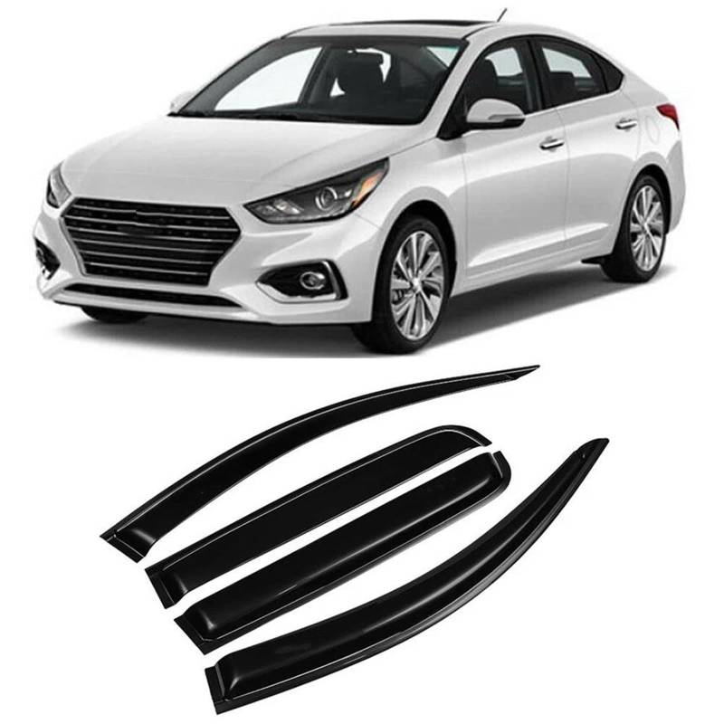 Für Hyundai Für Accent Limousine 2015-2018 Fenster Visier Wind Regen Sonnenschutz Deflektor Vent Shade Shelter Seitenfensterabweiser von DFOF G