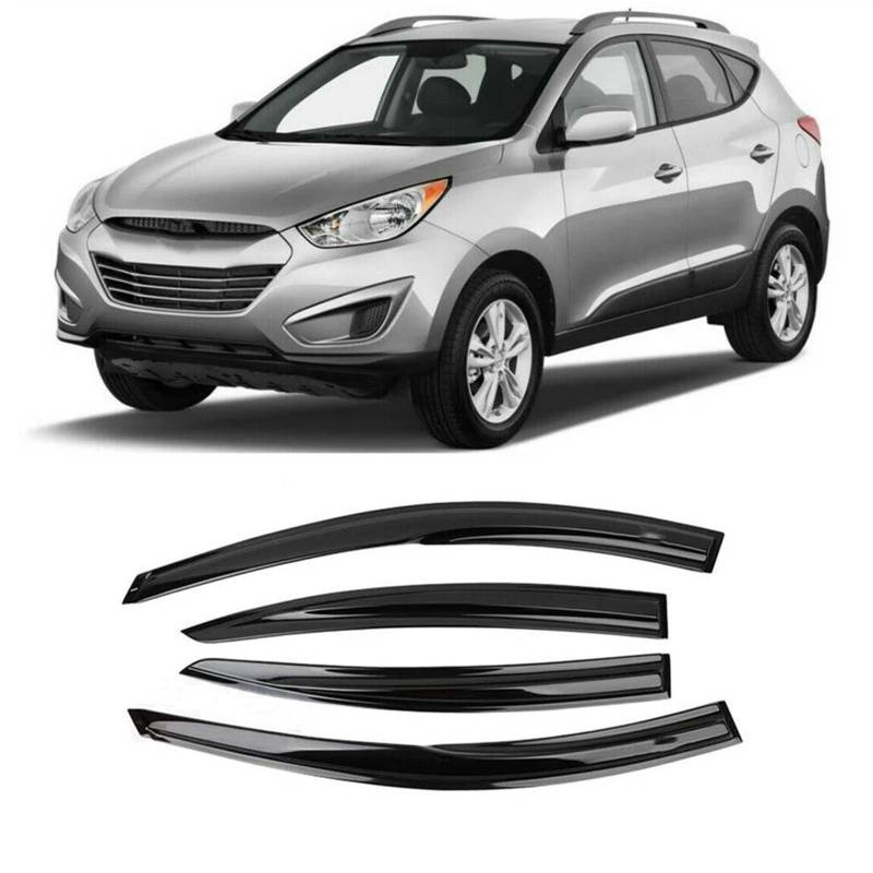 Für Hyundai Für IX35 2010-2015 Fenster Vent Visier Sonne Regen Deflektor Schutz Markisen Unterstände Klebstoff Seitenfensterabweiser von DFOF G