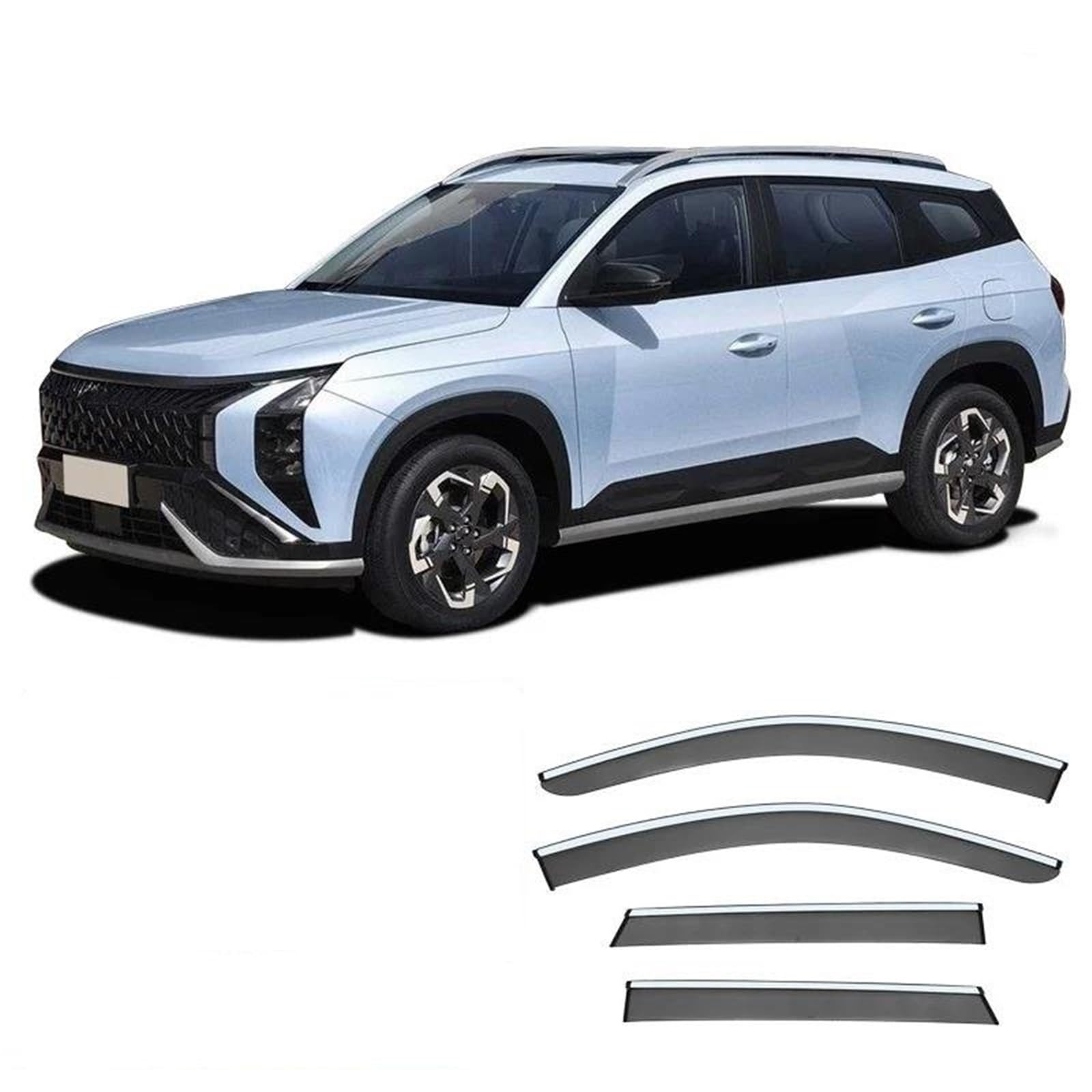 Für Hyundai Für Mufasa NU2 2023+ Visier Fenster Visor Vent Shades Ventvisor Wind Visiere Regen Guard Shades Seitenfensterabweiser(4pcs) von DFOF G