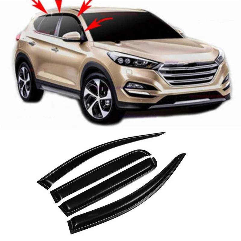 Für Hyundai Für Tucson 2015-2020 Fenster Visier Wind Regen Sonne Rauch Schutz Deflektor Vent Shade Abdeckung Seitenfensterabweiser von DFOF G
