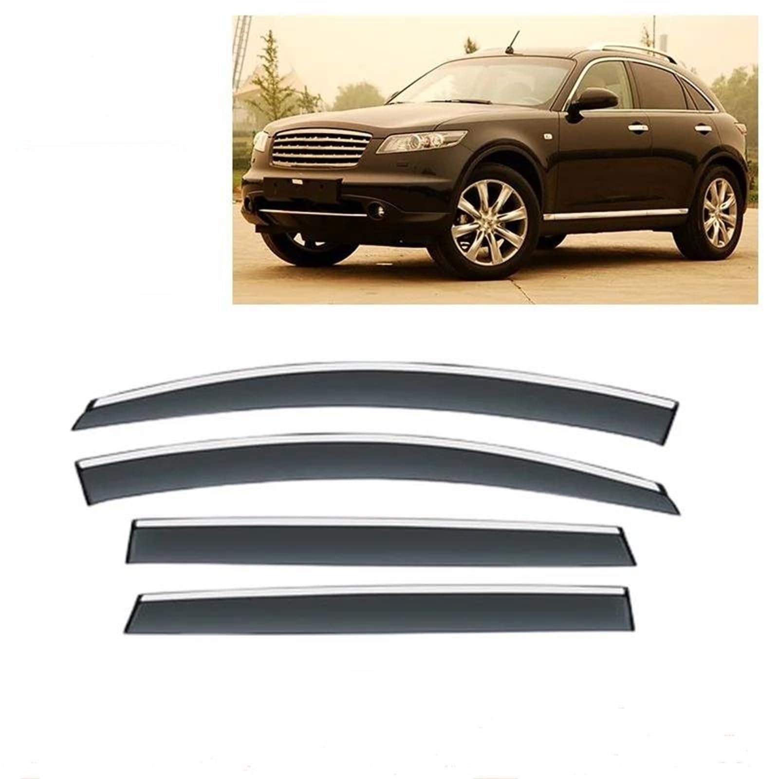 Für Infiniti Für FX35 FX45 2003-2009 Fenster Visiere Regen Schutz Abdeckung Markise Schild Vent Guard Shade Seitenfensterabweiser von DFOF G