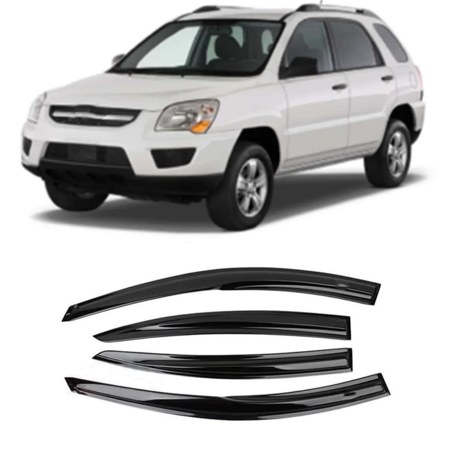 Für Kia Für Sportage 2005-2010 Autos Fenster Visiere Regen Sonnenschutz Vent Windabweiser Schlanke Zierleiste Seitenfensterabweiser Für Kia Für Sportage 2005-2010 Autos Fenster Visiere Regen Sonnenschutz Vent Windabweiser Schlanke Zierleiste Seitenfensterabweiser von DFOF G