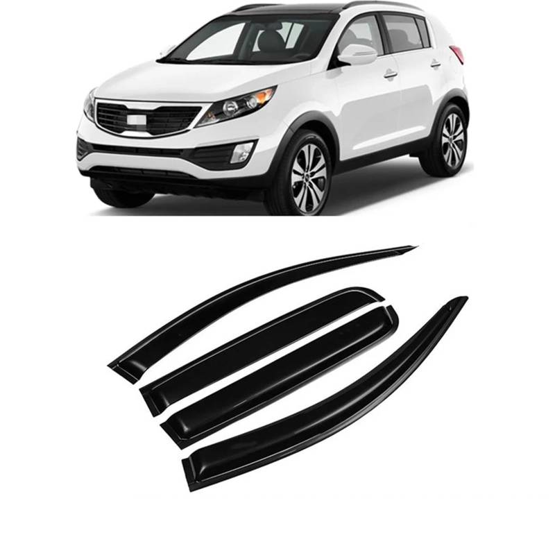 Für Kia Für Sportage 2011-2016 Auto Seite Fenster Visier Deflektor Für Regen Guard Shield Markisen Shelter Seitenfensterabweiser von DFOF G