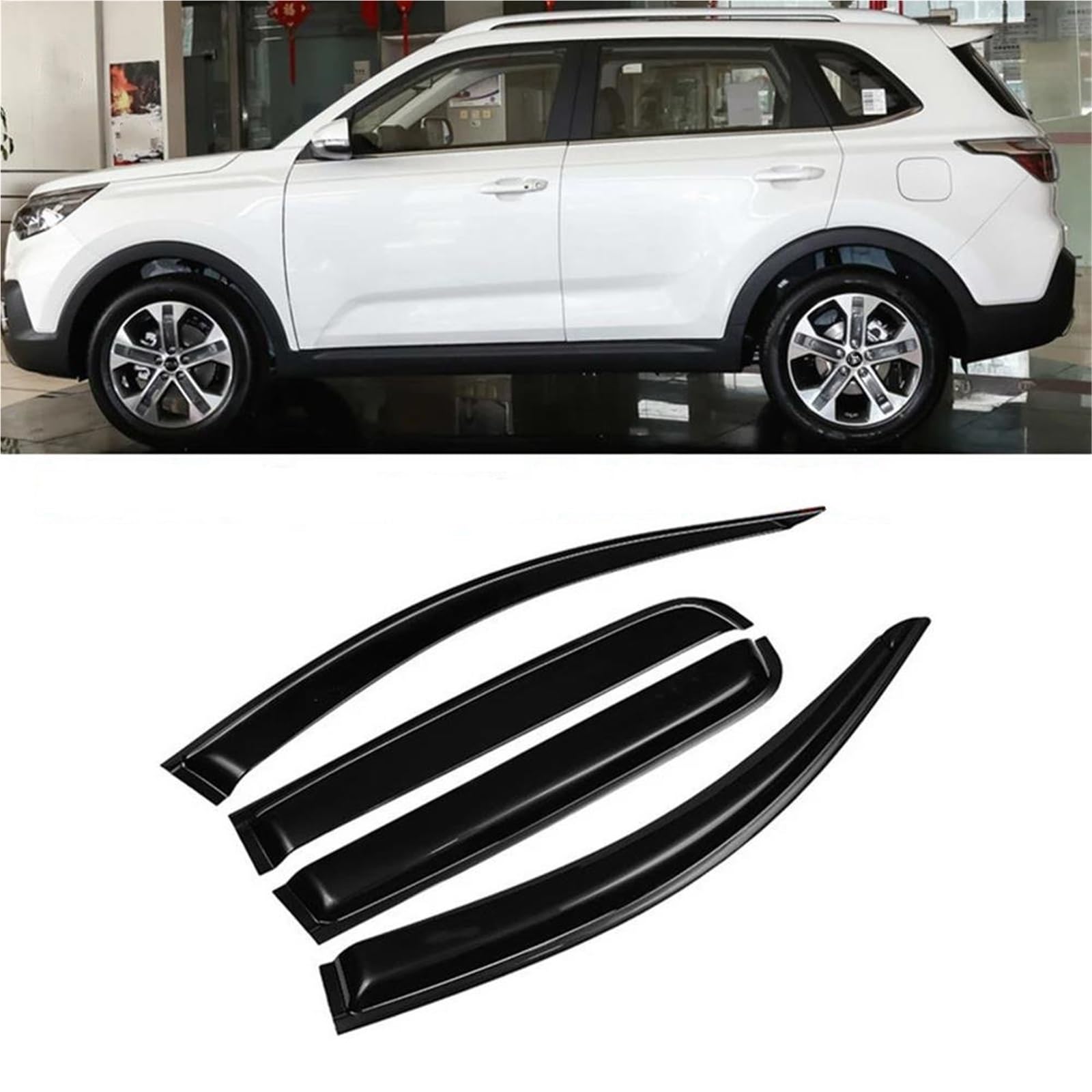 Für Kia Für Sportage 2017-2021 Seite Fenster Visier Sonne Regen Deflektor Schutz Markisen Unterstände Rauch Seitenfensterabweiser Für Kia Für Sportage 2017-2021 Seite Fenster Visier Sonne Regen Deflektor Schutz Markisen Unterstände Rauch Seitenfensterabweiser von DFOF G