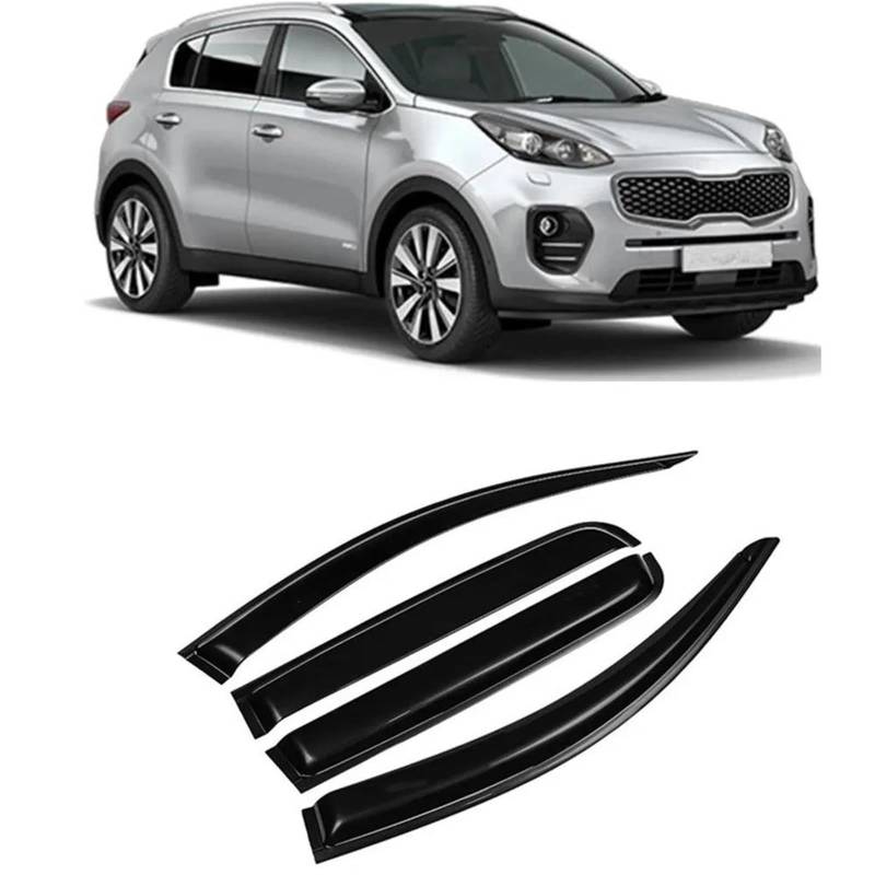 Für Kia Für Sportage KX5 2017-2021 Fenster Visier Wind Regen Sonne Rauch Vent Schatten Markise Shelter Abdeckung Seitenfensterabweiser von DFOF G