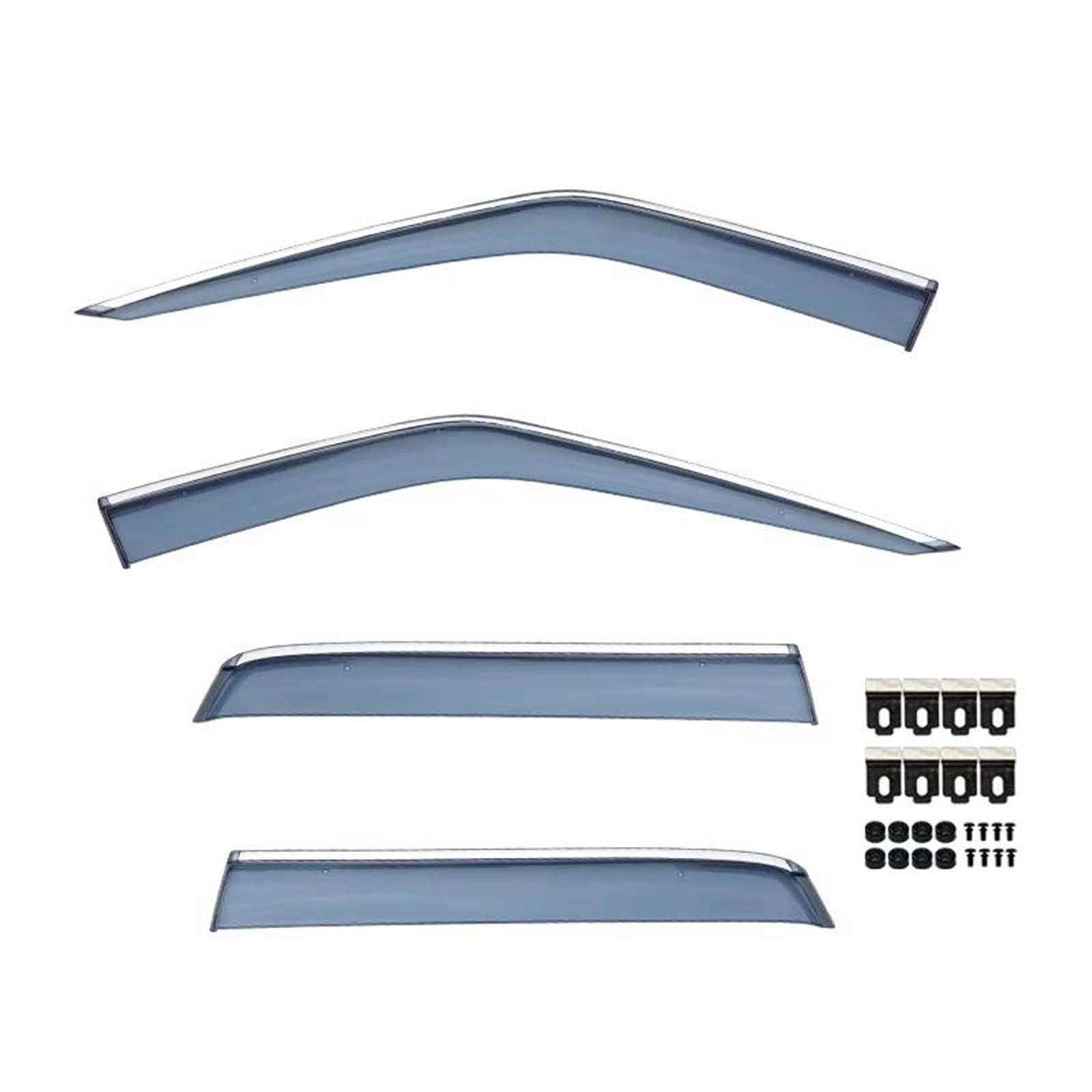 Für Land Für Rover Für Range Für Rover Für Sport L320 2004-2013 Fenster Visor Vent Shades Ventvisor Wind Seitenfensterabweiser(PC Stainless Steel) von DFOF G