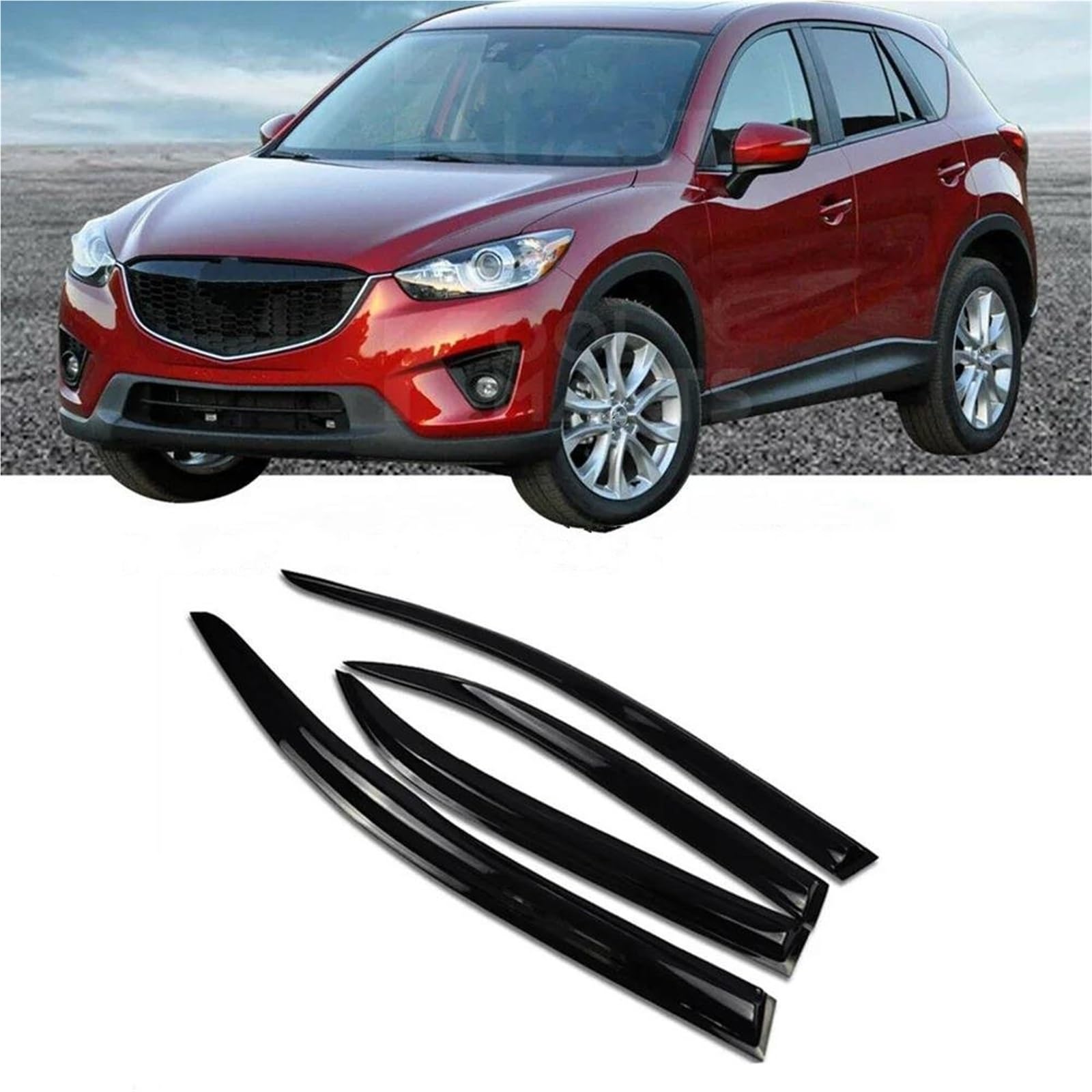 Für Mazda Für CX-5 2013-2017 Autos Fenster Visiere Regen Sonnenschutz Vent Windabweiser Schlanke Zierleiste Seitenfensterabweiser Für Mazda Für CX-5 2013-2017 Autos Fenster Visiere Regen Sonnenschutz Vent Windabweiser Schlanke Zierleiste Seitenfensterabweiser von DFOF G