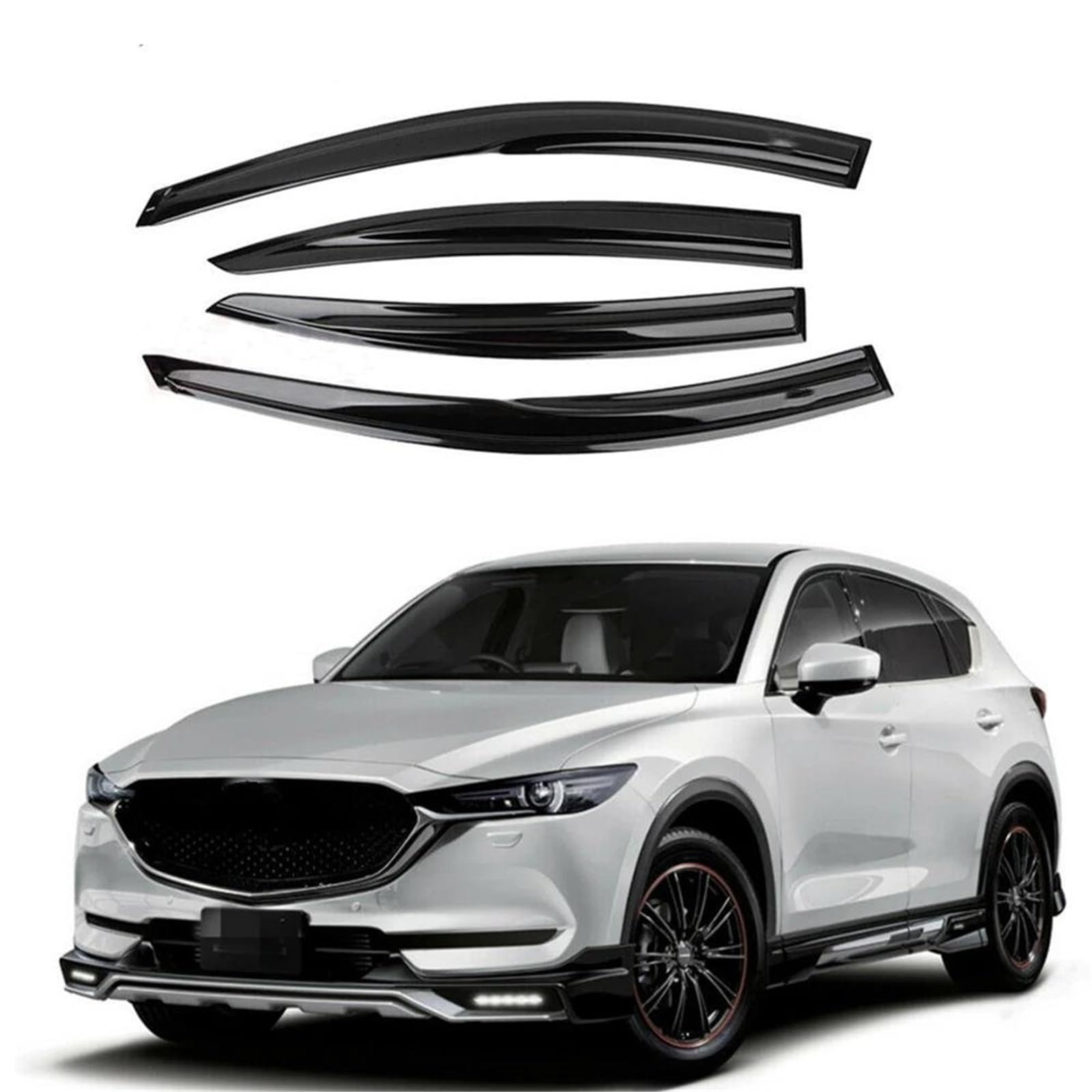 Für Mazda Für CX-5 2018-2021 Autos Fenster Visiere Regen Sonnenschutz Vent Wind Wetterschutz Moulding Trim Seitenfensterabweiser Für Mazda Für CX-5 2018-2021 Autos Fenster Visiere Regen Sonnenschutz Vent Wind Wetterschutz Moulding Trim Seitenfensterabweiser von DFOF G