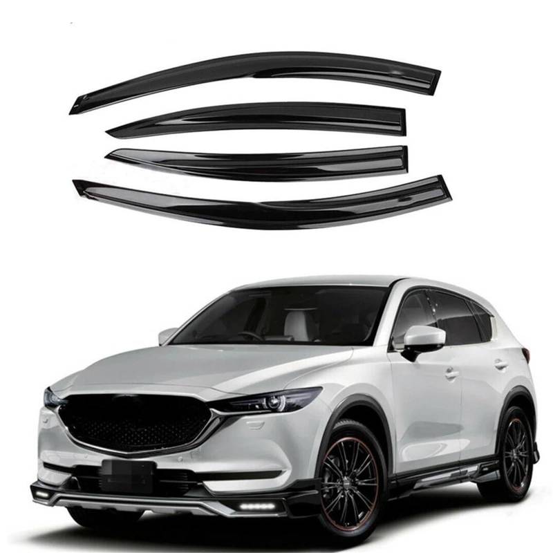 Für Mazda Für CX-5 2018-2021 Autos Fenster Visiere Regen Sonnenschutz Vent Wind Wetterschutz Moulding Trim Seitenfensterabweiser von DFOF G
