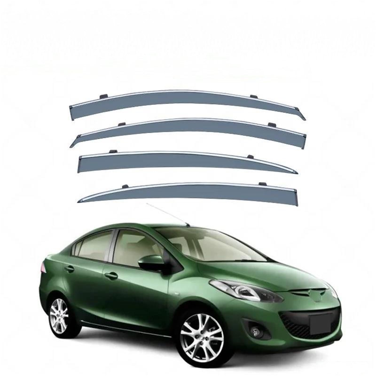 Für Mazda Für Demio Für MK2-DH 2008-2013 Limousine Autofenster Visor Vent Shades Ventvisor Regenschutz Schatten Seitenfensterabweiser Für Mazda Für Demio Für MK2-DH 2008-2013 Limousine Autofenster Visor Vent Shades Ventvisor Regenschutz Schatten Seitenfensterabweiser von DFOF G