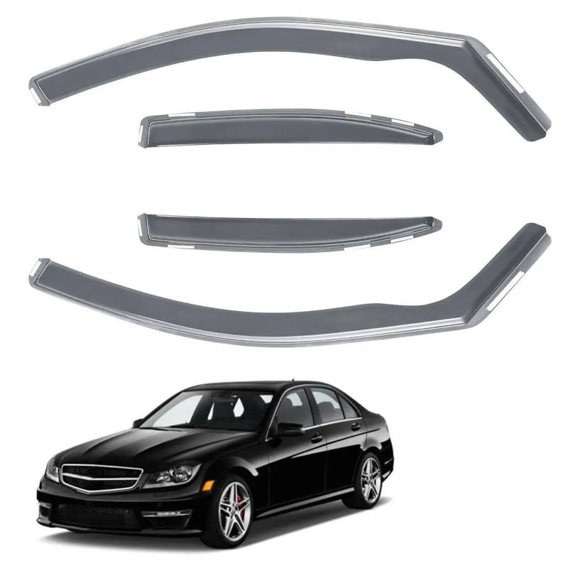 Für Mercedes Für Benz Für C-Klasse Für W204 4-Türer-Limousine 2007–2014. Windabweiser Getönt Seitenfensterabweiser von DFOF G