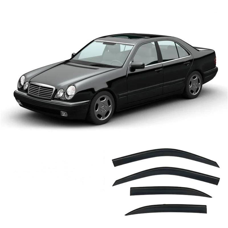 Für Mercedes Für Benz Für E-Klasse Für W210 1996-2002 Fenster Visor Vent Shades Ventvisor Visiere Regen Visier Seitenfensterabweiser von DFOF G