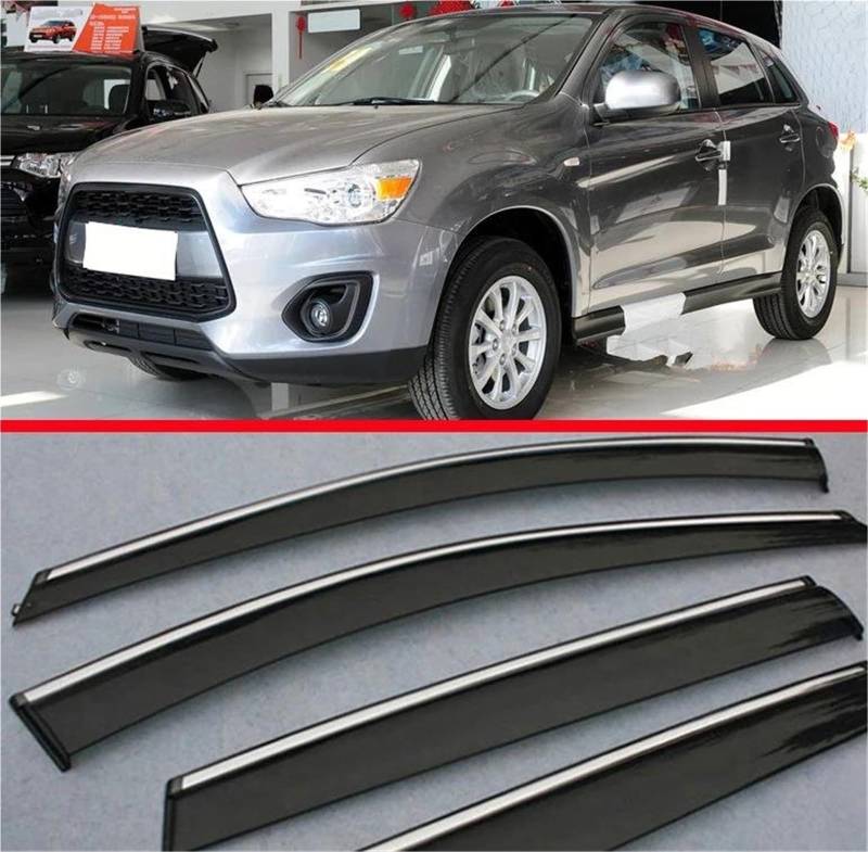 Für Mitsubishi Für ASX 2010-2015 Fenster Windabweiser Visier Regen/Sonnenschutz Vent Auto Zubehör Aufkleber Seitenfensterabweiser von DFOF G