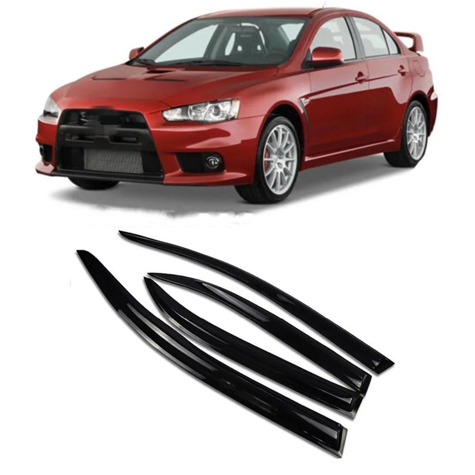 Für Mitsubishi Für Lancer EX 2008-2017 Auto Fenster Visiere Regen Sonnenschutz Vent Windabweiser Moulding Trim Seitenfensterabweiser Für Mitsubishi Für Lancer EX 2008-2017 Auto Fenster Visiere Regen Sonnenschutz Vent Windabweiser Moulding Trim Seitenfensterabweiser von DFOF G