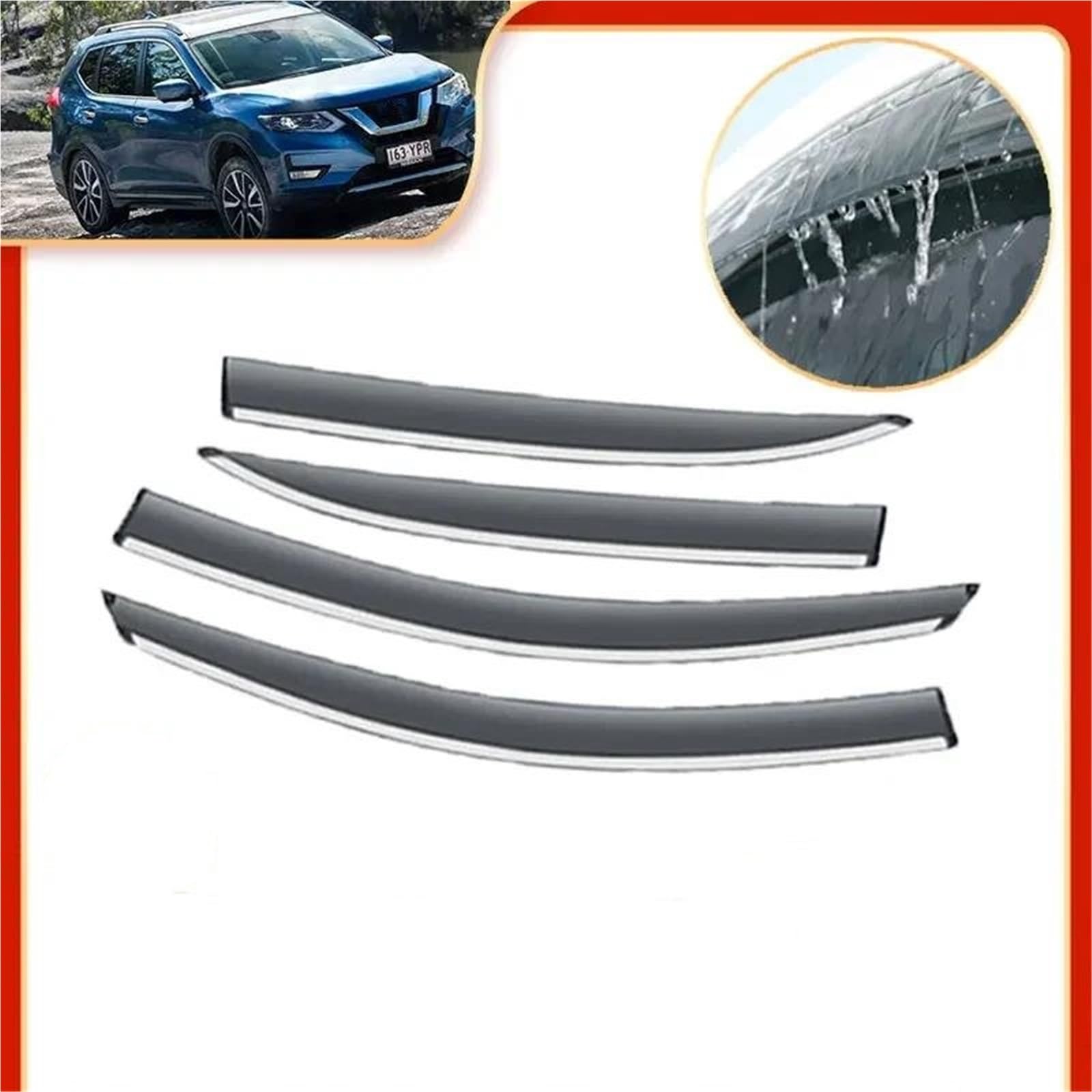 Für Nissan Für X-Trail Für Rogue T32 2014~2021 Regen Sonne Fenster Visier Deflektoren Wachen Abdeckung Seitenfensterabweiser Für Nissan Für X-Trail Für Rogue T32 2014~2021 Regen Sonne Fenster Visier Deflektoren Wachen Abdeckung Seitenfensterabweiser von DFOF G