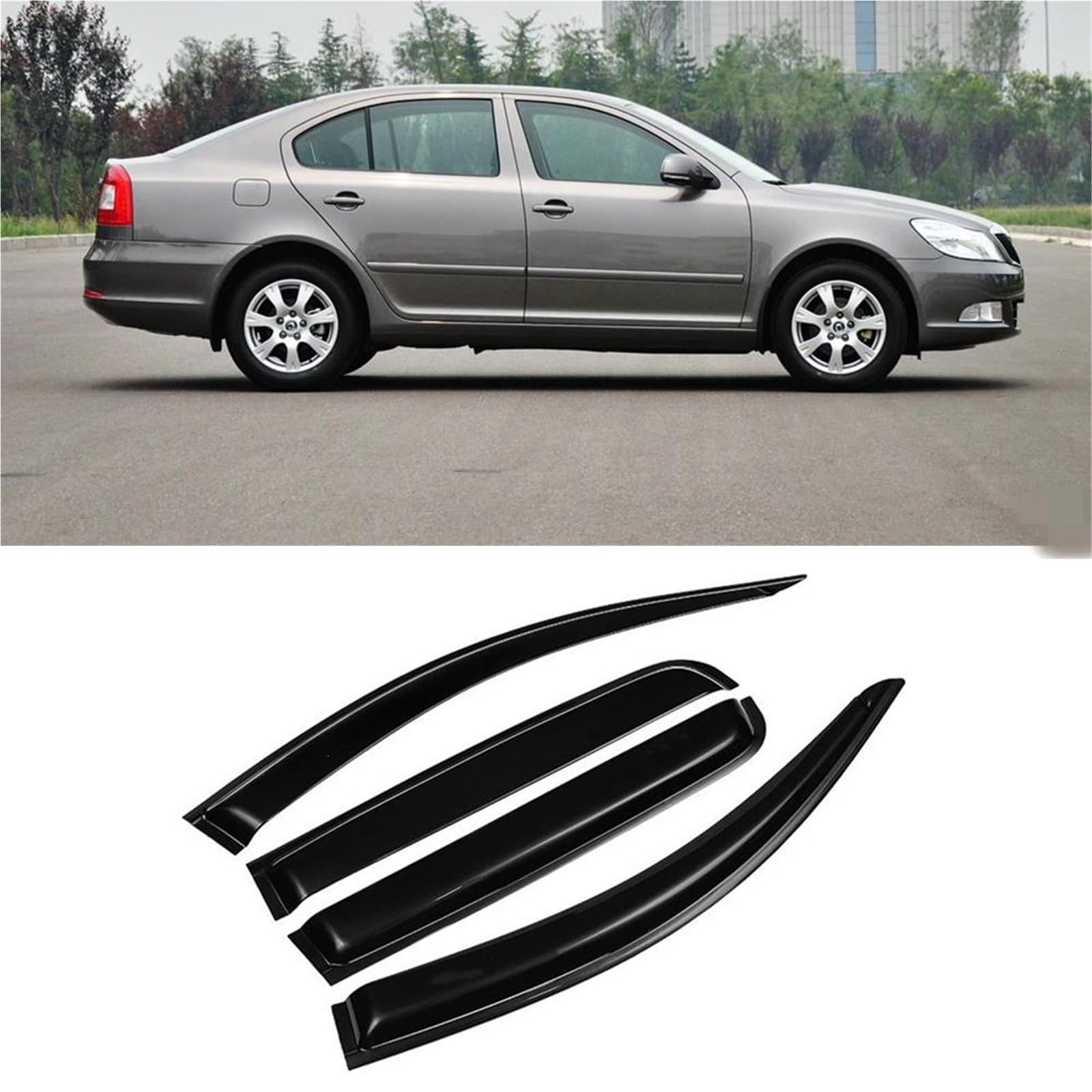 Für Octavia 2007-2014 Fenster Visier Wind Regen Rauchschutz Deflektor Vent Shade Regen Augenbraue Seitenfensterabweiser Für Octavia 2007-2014 Fenster Visier Wind Regen Rauchschutz Deflektor Vent Shade Regen Augenbraue Seitenfensterabweiser von DFOF G