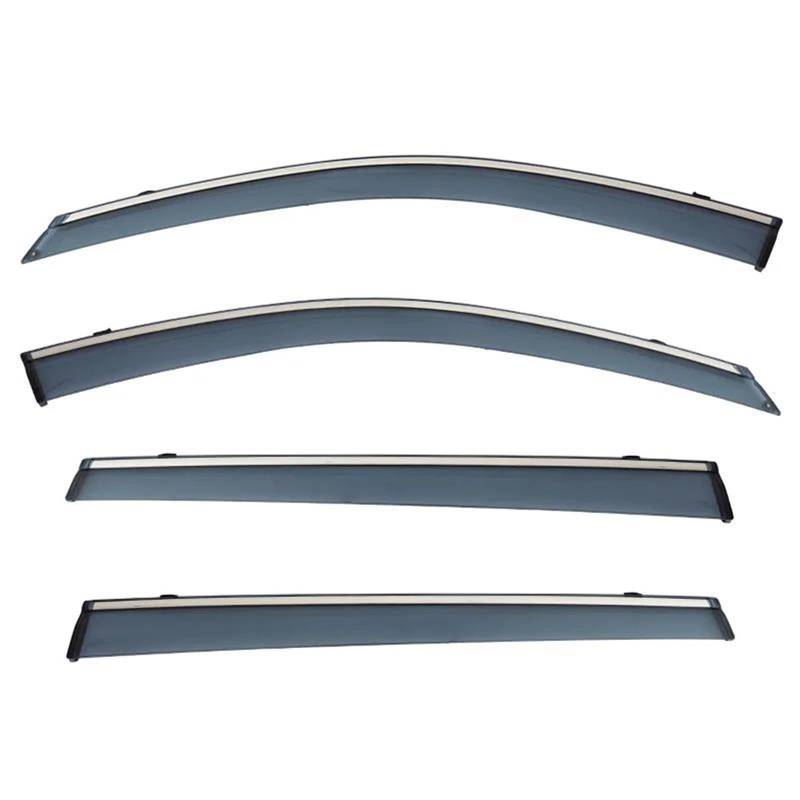 Für Toyota Für Avanza Für MK3 W100 2022-2024 Fenster Visier Regen ODER Glanz Seite Fenster Shades Visier Seitenfensterabweiser(PC Stainless Steel) von DFOF G