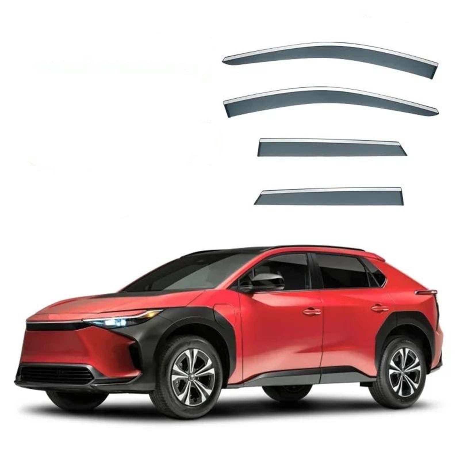 Für Toyota Für BZ4X Fenster Visier Tür Visier Auto Seite Fenster Visiere Regen Schutz Tür Visier Shades Seitenfensterabweiser von DFOF G