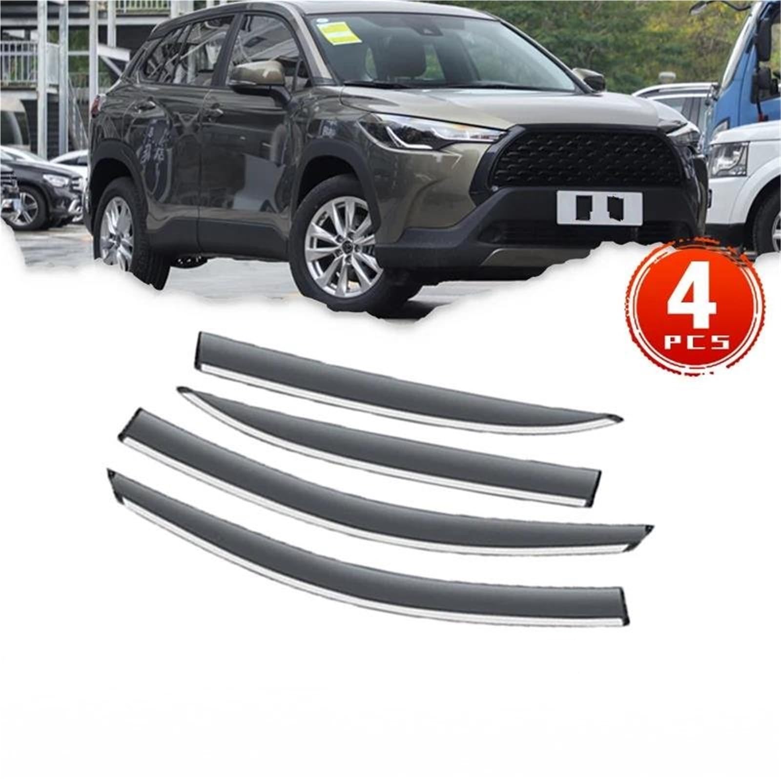 Für Toyota Für Corolla Für Kreuz L XG10 XLE HEV 2022-2024 Auto Seite Fenster Visier Regen Augenbraue Sonne Seitenfensterabweiser Für Toyota Für Corolla Für Kreuz L XG10 XLE HEV 2022-2024 Auto Seite Fenster Visier Regen Augenbraue Sonne Seitenfensterabweiser von DFOF G