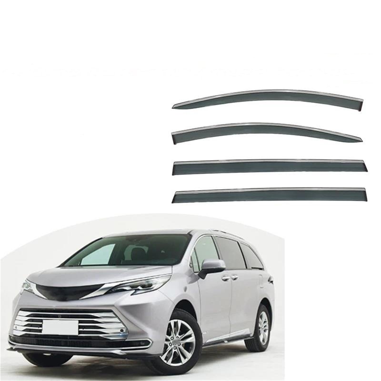 Für Toyota Für Sienna Für XL40 Fenster Visier Deflektoren Visiere Schatten Sonne Regen Schutz Abdeckung Schild Seitenfensterabweiser von DFOF G