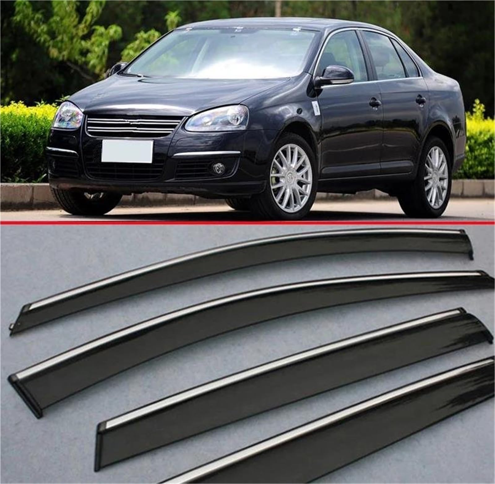 Für VW Für Jetta Für MK5 2009-2011 Fenster Windabweiser Visier Regen/Sonnenschutz Vent Auto Zubehör Seitenfensterabweiser Für VW Für Jetta Für MK5 2009-2011 Fenster Windabweiser Visier Regen/Sonnenschutz Vent Auto Zubehör Seitenfensterabweiser von DFOF G