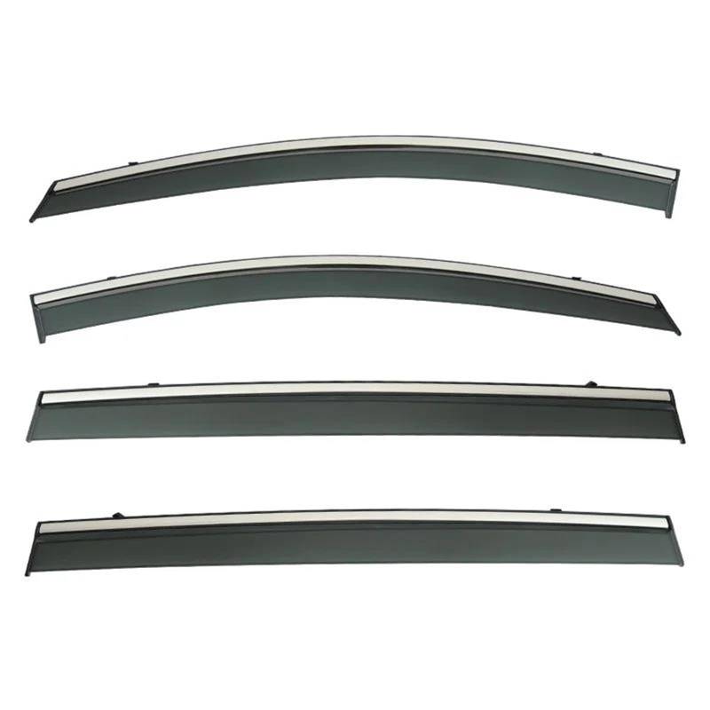 Für VW Für Sharan 7N 2011-2022 Fenster Visor Vent Shades Ventvisor Wind Visiere Regen Guard Shades Visier Seitenfensterabweiser(PC Stainless Steel) von DFOF G