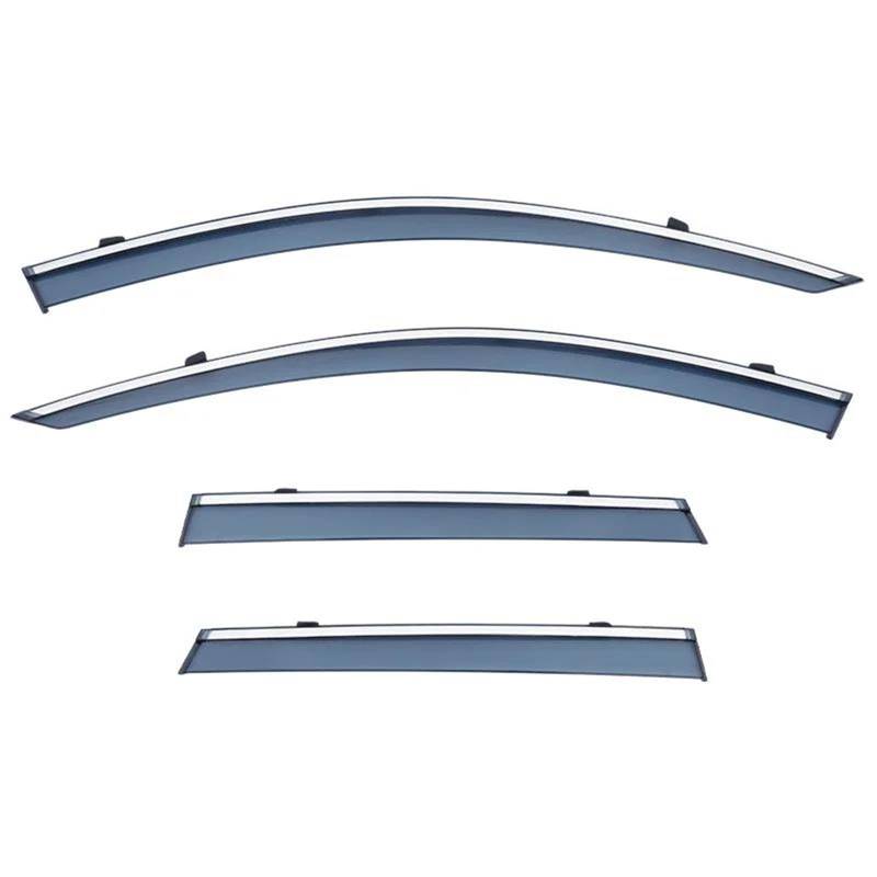 Für Volvo Für V90 2018-2022 Fenster Visor Vent Shades Ventvisor Windabweiser Visiere Regenschutz Shades Seitenfensterabweiser(PS Plating) von DFOF G