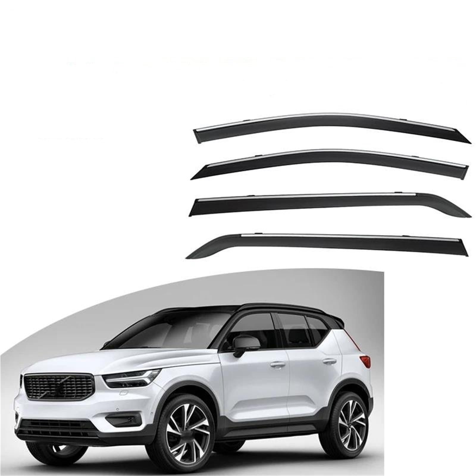 Für Volvo Für XC40 2019-2023 Fenster Visier Deflektor Visiere Schatten Sonne Regen Schutz Abdeckung Schild Markise Seitenfensterabweiser von DFOF G