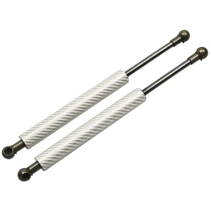Motorhaubenlifte Für FIAT Für 500 2007–2023 Vordere Motorhaube Gasdruckfedern Kohlefaser-Stoßdämpfer-Absorber(Silber) von DFOF G
