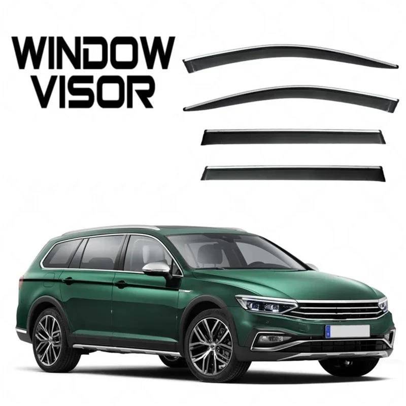 Regenbekleidung Fenster Sonnenblende Sonne Regen Rauch Fenster Wind Für VW Für Passat Alltrack B8 Fensterverkleidung Seitenfensterabweiser(Clear) von DFOF G